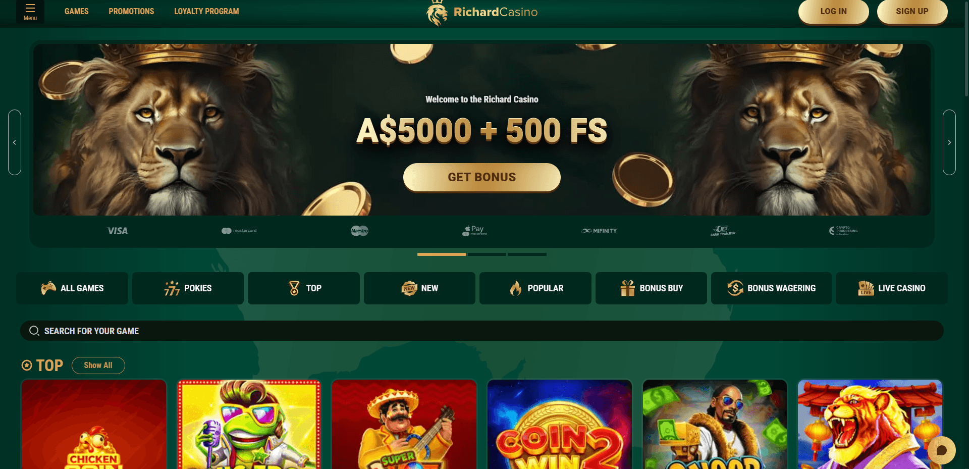 richard casino online casinos main page